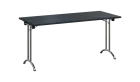 SLC 160 chrom skládací jednací stůl 1600x700, deska 25 mm, podnož chrom, deska antracit